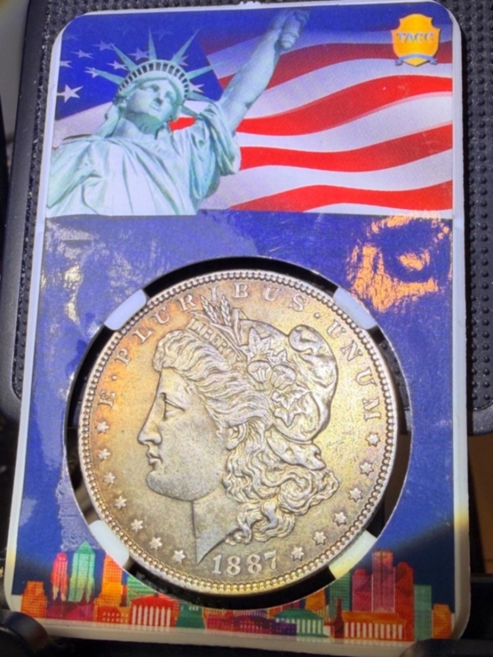 1887-P $1 GC Morgan AU+ Condition In liberty case #117134288564